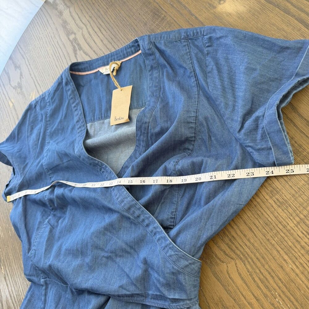 Boden Womens Denim Dress Button Down Flare Skirt Size 18 Long NWT Summer Casual - Picture 7 of 9